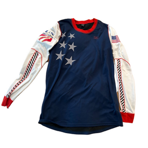 Helly Hansen Women’s US Ski Team Red blue & White Stars Long Sleeve base layer